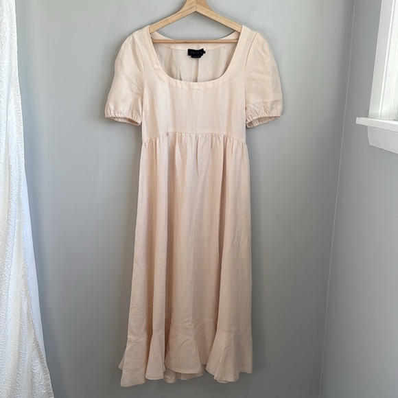 Hatch Tisha Midi Ivory Dress Maternity size 2 medium - Picture 2 of 6